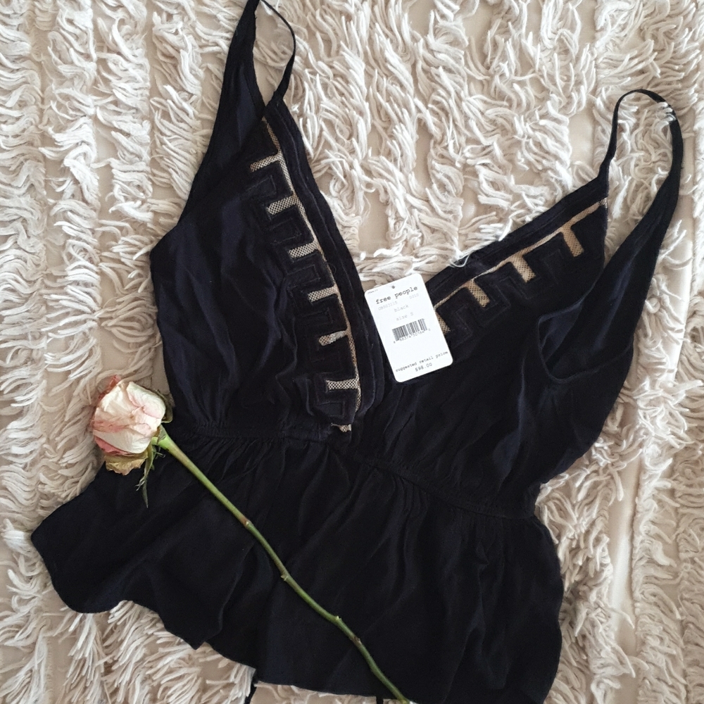 NWT Free People Deep V top